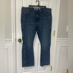 Wrangler Retro Size 40X32 Slim Bootcut BlueJeans Cowboy Work Dark Wash
